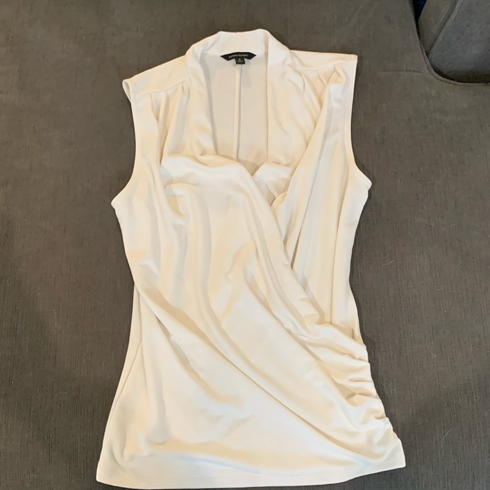 Banana Republic Sleeveless Wrap Surplice Top